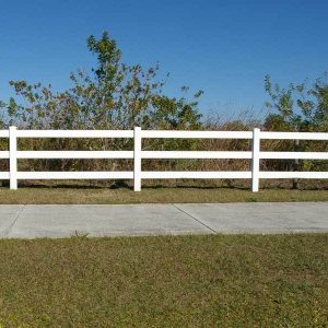 White Vinyl 3 Rail Split Rail Pasture Fence Gates