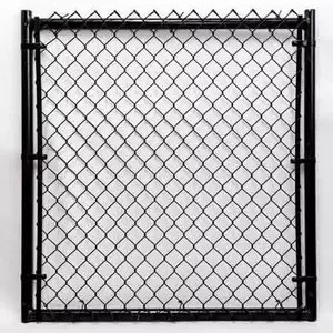 6 Foot Black Vinyl Chain Link Fence Gates
