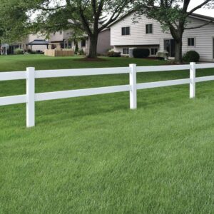 White Vinyl 2 Rail Split Rail Fence Materials