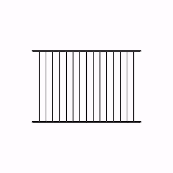 5 Foot Flat Top 2 Rail Aluminum Fence Panel - Image 2